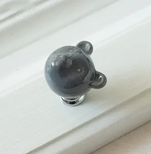 Wholesale Bear Animal Drawer Knobs / Animated Door Knob Wardrobe Baby Handles Drawer Handles Animal Kid