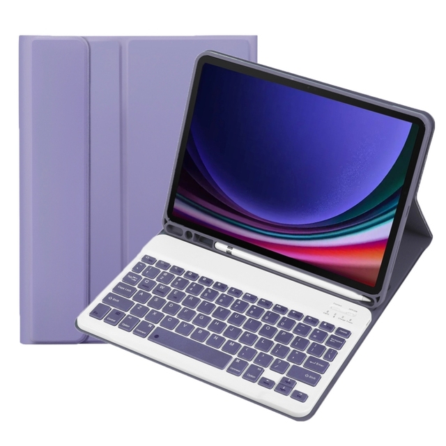 Candy Color TPU Keyboard Leather Tablet Case with Pen Holder for Samsung Galaxy Tab S10 Lite / S10 FE / S9 FE A710B