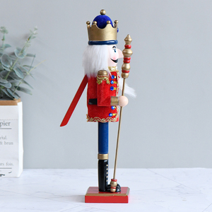 <span class=keywords><strong>Cascanueces</strong></span> de Madera Ecológico Pintado a Mano de 38 cm con Cetro y Mecanismo de Mandíbula Móvil para Regalo de Navidad - Product Image 2