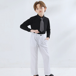 <span class=keywords><strong>Pantalon</strong></span> de costume uni pour enfants et adolescents, idéal pour l'école et les spectacles de piano, <span class=keywords><strong>pantalon</strong></span> formel pour garçons - Product Image 5