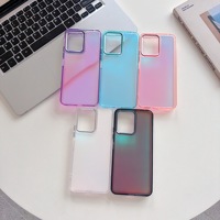 Étui fin transparent en TPU + acrylique à dégradé de couleurs pour Redmi 13 12C 13C 14C 5G A3 Pro A5 4G, coque simple antichoc