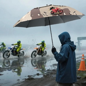 Golf <b>Umbrella</b> Offroad Racing Camo Red Motorbike Cartoon Durable Fabric <b>Windproof</b> Auto Open Outdoor Sports Rider Essential - Product Image 1