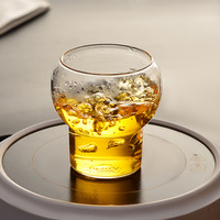 Tasse de gourde monocouche à haute teneur en borosilicate tasse en verre transparent résistant à la chaleur pour crème glacée au jus de café-verres de qualité supérieure