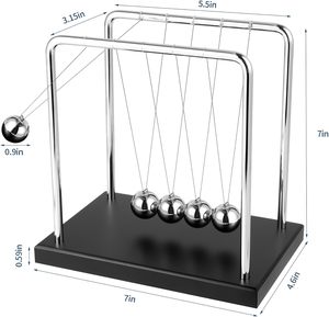 Giocattoli Scientifici Divertenti, Gioco <span class=keywords><strong>di</strong></span> Fisica a Movimento Perpetuo, Base in Legno con <span class=keywords><strong>Sfere</strong></span> Bilanciate per Decorazioni da Ufficio e Scrivania - Product Image 4