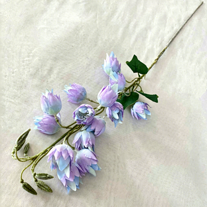 Fleurs artificielles en soie bleu-violet, Delphinium, Violette, <span class=keywords><strong>Jacinthe</strong></span> pour décorations de mariage, Saint-Valentin, remise de diplôme - faites à la main, longues - Product Image 2