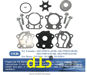 Kit de pompe à eau avec boîtier SouthMarine 6H3-W0078-00 pour moteur hors-bord Yamaha 50HP 60HP 70HP - Product Image 5