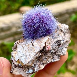 Vente en gros de boules de zéolite bohème violette de haute qualité, pierres de cristal naturelles polies, décorations uniques pour la maison et les fêtes - Product Image 3