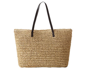 Sac fourre-tout de plage en paille classique et distinctif de luxe pour femmes, idéal pour l'été, pour filles et dames, vente en gros sur mesure - Product Image 1