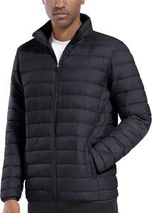 For <strong>TACVASEN</strong> Men's Casual Stand Collar Quilted Puffer <strong>Jacket</strong> Water-Resistant Windproof Winter Coat Front Logo Insulated Zipper - Product Image 2