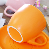 Ensemble de soucoupe pour tasse à café expresso cappuccino en céramique italienne et porcelaine Tasse à latte à paroi épaisse émaillée disponible en différentes tailles