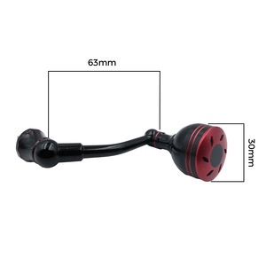 Poignée de moulinet de pêche Shimano 63 mm, noir et rouge, forme sphérique, pour moulinet Vanford Bass, pêche en mer et sur la plage - Product Image 5