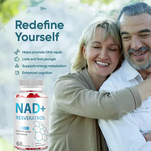 Gomitas de NAD+ y Resveratrol Plus de Marca Privada OEM, Suplemento de Nicotinamida Trans-Resveratrol para el Cuidado de la Piel, Gomitas Antienvejecimiento con NAD - Product Image 4