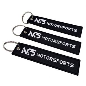 Personalized <b>Key</b> Tag <b>Custom</b> Cheap Fabric Woven <b>Key</b> Chain <b>Key</b> <b>Ring</b> - Product Image 2