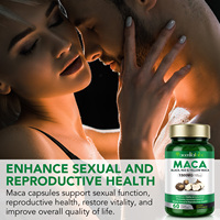 Capsules Marque Privée Naturelles Biologiques d'Extrait de Ginseng et Maca, Puissantes Capsules Maca Plus Noires, Rouges et Jaunes pour un Soutien Sexuel Masculin