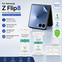 Protector de Pantalla Doble TPU Precortado para Samsung Z Flip7 Flip8, OEM, Personalizado de Fábrica, con Kit de Instalación