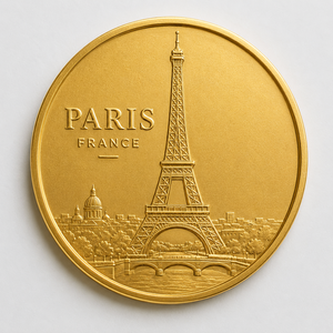 Moneta Commemorativa di <span class=keywords><strong>Parigi</strong></span> Personalizzata all'Ingrosso di Alta Qualità, Souvenir in Metallo 3D con <span class=keywords><strong>Torre</strong></span> Eiffel, Regalo Turistico Francese - Product Image 4