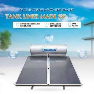 Chauffe-eau solaire 200L en gros pour entrepreneurs, avec cadre résistant à la corrosion, conception de collecteur à plaques plates haute efficacité - Product Image 1