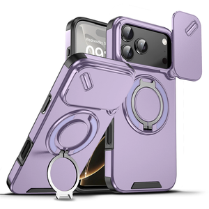 Funda resistente con anillo y soporte para iPhone 17, funda para iPhone 17 Pro con cubierta deslizante para la cámara - Product Image 5