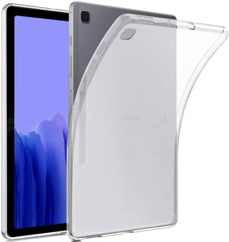 Schlanke, klare, schwarze TPU-Tablet-Hüllen für Samsung Galaxy Tab A7 Lite 8.4 T220 T225 Transparente, matti erte, stoß feste Abdeckung