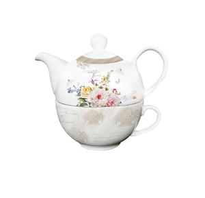 Excellent fashion cartoon cute rabbit decorated porcelain tea set for one person tea pot and tea cup with lid - Product Image 2