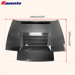 Para Nissan Silvia S13 180SX DM estilo parachoques delantero de carbono capó con ventilación - Product Image 2