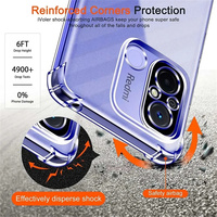 Funda Transparente de TPU con Airbag para Xiaomi Redmi A4 A3 PRO 14R 14C 13C 13R 12C 12 5G 10 10A 10C 9 9A 9C 9T 8 8A, Antigolpes y Suave