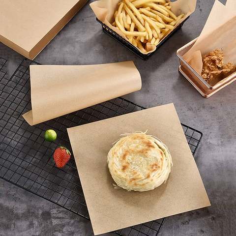 Custom Logo Printed 60*40 Thick Silicone Parchment Food Paper Baking Grease Proof Paper