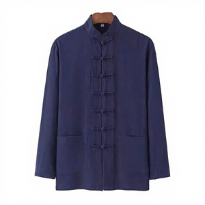 Camisa Casual de Manga Larga para Hombre, Primavera, de Fibra de Poliéster, Antiarrugas, Transpirable, con Cuello Camisero y Hebilla, Corte Holgado - Product Image 4