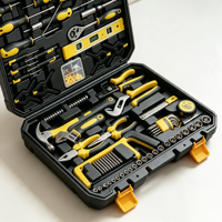 Ensemble d'outils à main multi-usages de 158 pièces, kit complet d'outils de réparation pour la maison et l'automobile avec étui de rangement moulé par soufflage