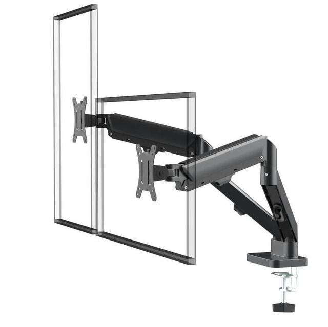 Factory Durable Dual Gas Spring Monitor Arm Desk Mount 10KG Max Load for 10-42" Screen Cable Management Custom Color Available