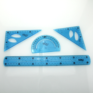 Set di Matematica con Righello Flessibile, Goniometro, Quadrante, Set di 4 Righelli Flessibili, Set di Righelli da 30 cm - Product Image 1