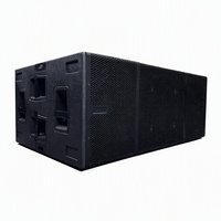 VIO S218 Double Subwoofer Actif de 18 Pouces Haute Puissance 1500W RMS 6000W Crête 28Hz Haut-parleurs de Sol en Bouleau