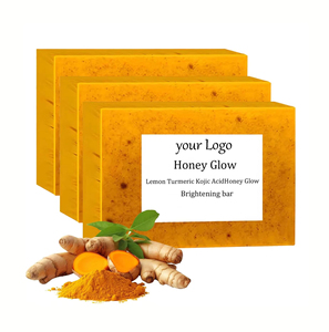 Venta al por mayor limón cúrcuma y Ácido Kójico barra de jabón aceite naranja y cúrcuma y miel kójica cara jengibre jabón <span class=keywords><strong>Mon</strong></span> Order 100 - Product Image 1