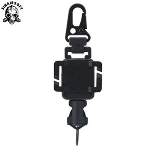 Porte-clés tactique télescopique antivol en nylon avec boucle de suspension et sangle de sécurité pour équipement de défense personnelle - Product Image 3