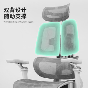 Saigu Ergonomic Computer Chair Mesh Reclining Backrest Office Gaming Chair Comfortable Long Term Sitting - Product Image 1