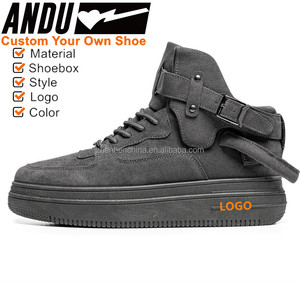 Zapatillas de deporte con logotipo de diseñador personalizado, fabricantes de zapatillas de Skate de moda de alta calidad, zapatos de suela gruesa, zapatos de cuero de gamuza, zapatillas de deporte con aumento alto - Product Image 4