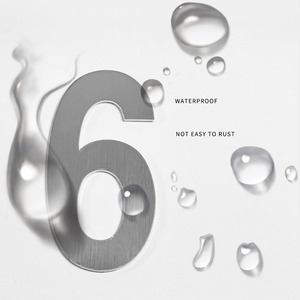 Tùy Chỉnh Không Thấm Nước Cửa Thép Không Gỉ Đăng Nhập Khách Sạn Doorplate Nhà Số Trang Trí Kim Loại <span class=keywords><strong>Letters</strong></span> - Product Image 6