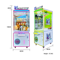 Mini machine à griffes attrape-jeux en peluche pour enfants, modèle NAUGHTY DOG WWJ-YJ3, design pour salon de jeux d'arcade, prix usine, meilleures ventes