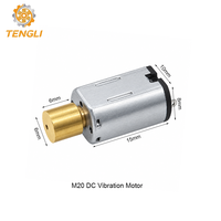 Moteur à vibrations micro DC Tengli FF-M20 10mm ERM 8000 18000RPM pour retour haptique de montre connectée et manette de jeu portable