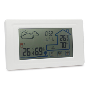 Sleek <b>Large</b>-Screen Multi-Function LED Backlit Weather Forecast <b>Clock</b> with Indoor/Outdoor Temperature and Humidity Alarm - Product Image 4