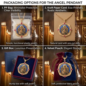Pendentif miniature en lapis-lazuli de l'archange Gabriel, collier ange porte-bonheur pour <span class=keywords><strong>la</strong></span> grossesse, fabricant - Product Image 4