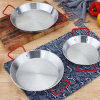 Haute qualité en acier inoxydable Mini plat poêle à frire or argent antiadhésif cuisine ustensiles de cuisine écologique fruits de mer Pot Paella parties