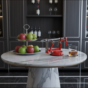 Éplucheur à pommes en spirale manuel réglable, trancheuse à poires, machine à éplucher les fruits, spiraliseur pour la préparation de tartes, éplucheur à pommes en acier inoxydable - Product Image 1