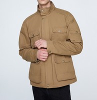 Blouson Bomber Homme Tendance Printemps Décontracté Ample Court Écologique Polyester/Coton Style Militaire Utilitaire