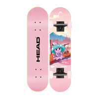 Planche à roulettes longue pour adulte de qualité supérieure, motif dessin animé personnalisé, en bois, 4 roues, planche de surf portable, vente en gros directe usine
