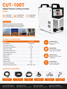 Machine de découpe plasma numérique 100A CUT-100T IGBT Inverter 3 phases 380V pour usage industriel - Product Image 4