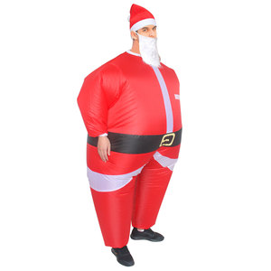 Costume gonfiabile da Babbo Natale per adulti, adatto a persone alte da 1,5 a 2 metri. Ideale per Natale, cosplay, feste, spettacoli teatrali e feste in costume. - Product Image 4