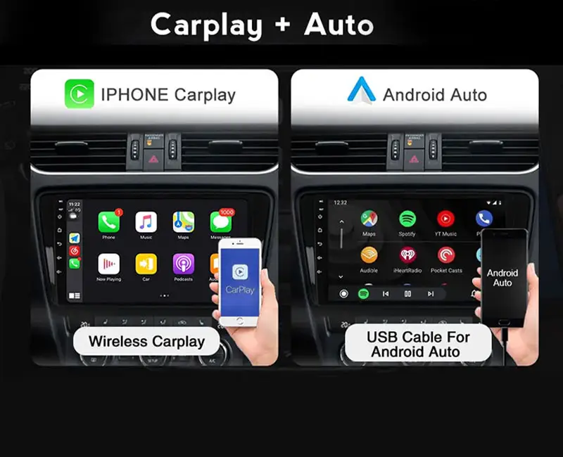 2023 nouveau Maustor double Bt stéréo Android 11 Auto autoradio 10 pouces sans fil Carplay voiture jouer Dashcam Dvd système Audio lecteur Mp5