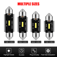 Ampoule LED Festoon Canbus RCJ pour voiture, lumière de lecture, haute puissance 2,5W 12V-24V 6500K 400 Lumens 1860 puces
