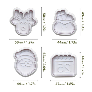 Giáng sinh mini 3D mô hình nhựa <span class=keywords><strong>Cookie</strong></span> cutter Baking Pastry công cụ bao gồm biểu tượng tùy chỉnh nướng khuôn bánh fondant trang trí - Product Image 6